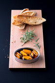 Tinned mussels, rosemary and toasted bread