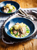 Chicken and specks stew with tarragon scones