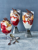 Winter trifle with panettone and mandarins