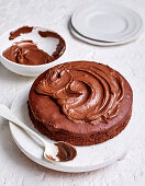 Chocolate cake with fudge icing