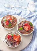 Baked oatmeal with berries