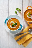 Roasted butternut squash cream soup