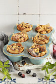 Brombeer-Zimt-Haferflocken-Muffins