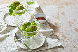 Basil sorbet