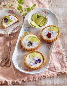 No bake tartlets with lime cream