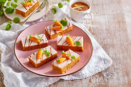 Carrot cake slices