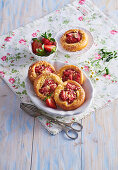 Strawberry pastries with elderberry syrup