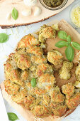 Pesto pull apart bread