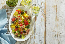 Summer vegetable tuna salad