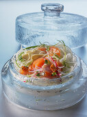 Glass noodle salad with smoked salmon