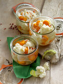 Pickled cauliflower with carrots