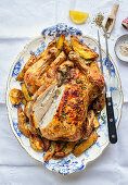 Roast chicken with potatoes (hot air fryer)