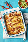 Hähnchen-Paprika-Enchiladas