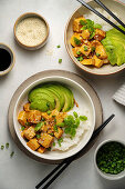 Tofu Rice Bowl with Avocado