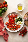 Cherry Tomato Salad with Basil and Feta