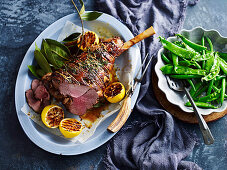 Spanish-style leg of lamb