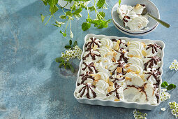 Creamy piped vanilla ice-cream