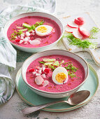 Chlodnik (Polish cold beetroot soup)