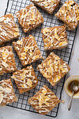 Oatmeal bars with coconut flakes