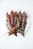 King prawns on a plate