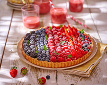 Summer berry tart