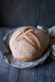 Bread made with mixed wheat and rye flour