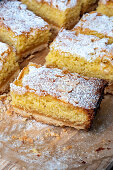 Gluten-free lemon bakewell slices