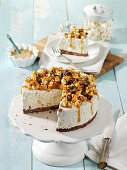 Popcorn ice cream cake