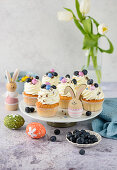 Easter muffins with blueberries