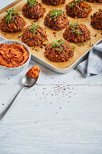 Vegan lentil and vegetable fritters