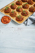 Vegan lentil and vegetable fritters