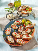 Crostini with white bean puree