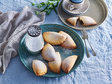 Baked plum jam turnovers