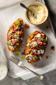Sweet potatoes with taco filling