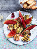 Grilled fruit with brioche