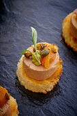 Amuse bouche with foie gras