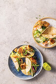 Fish tacos flavored with cardamom