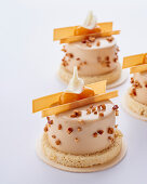 Passion fruit cream with pecans