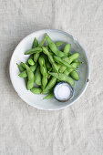 Edamame (soya beans) with salt