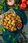 Deep-fried chicken pops