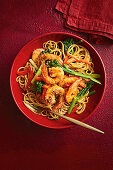 Curry ramen wok with prawns