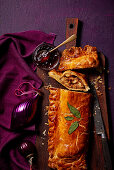 Parsnip and apple Wellington with sage
