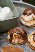 Stroopwafel S'mores with chocolate cream