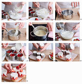 Preparation of strawberry and cream tartlets