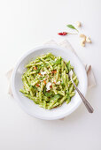 Cavatelli with rocket, cashew nuts and parmesan