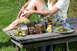 Various natural products made from herbs