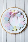 Easter egg cookie wreath