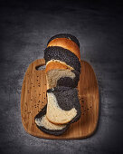 Schwarz-weißes Toastbrot mit Sepia-Tinte