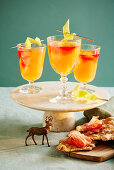 Alpenglühn - apricot cocktail with Rosatto liqueur and Campari