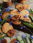 Shortcrust Easter biscuits in egg shape